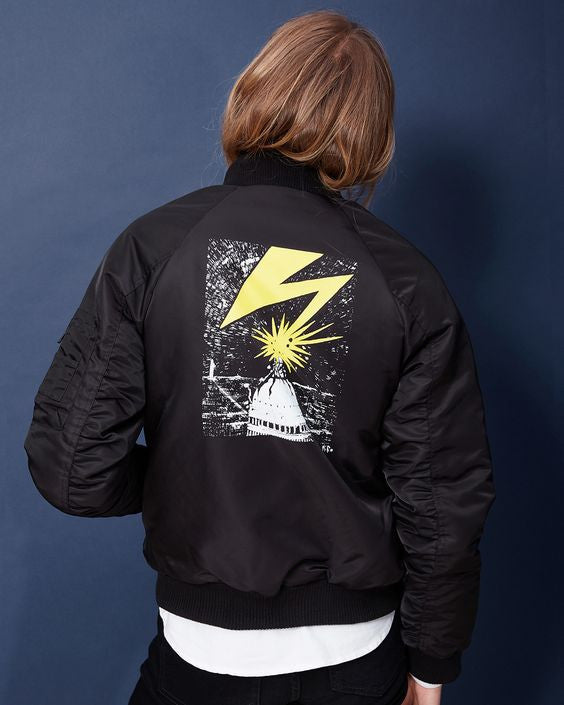 OBEY - Bad Brains MA-1 Bomber Men's Jacket, Black - The Giant Peach