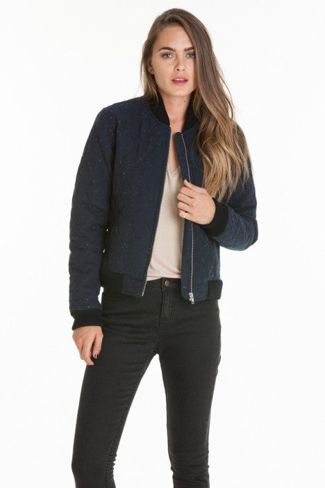 OBEY - Rumson Women's Jacket, Heather Navy - The Giant Peach