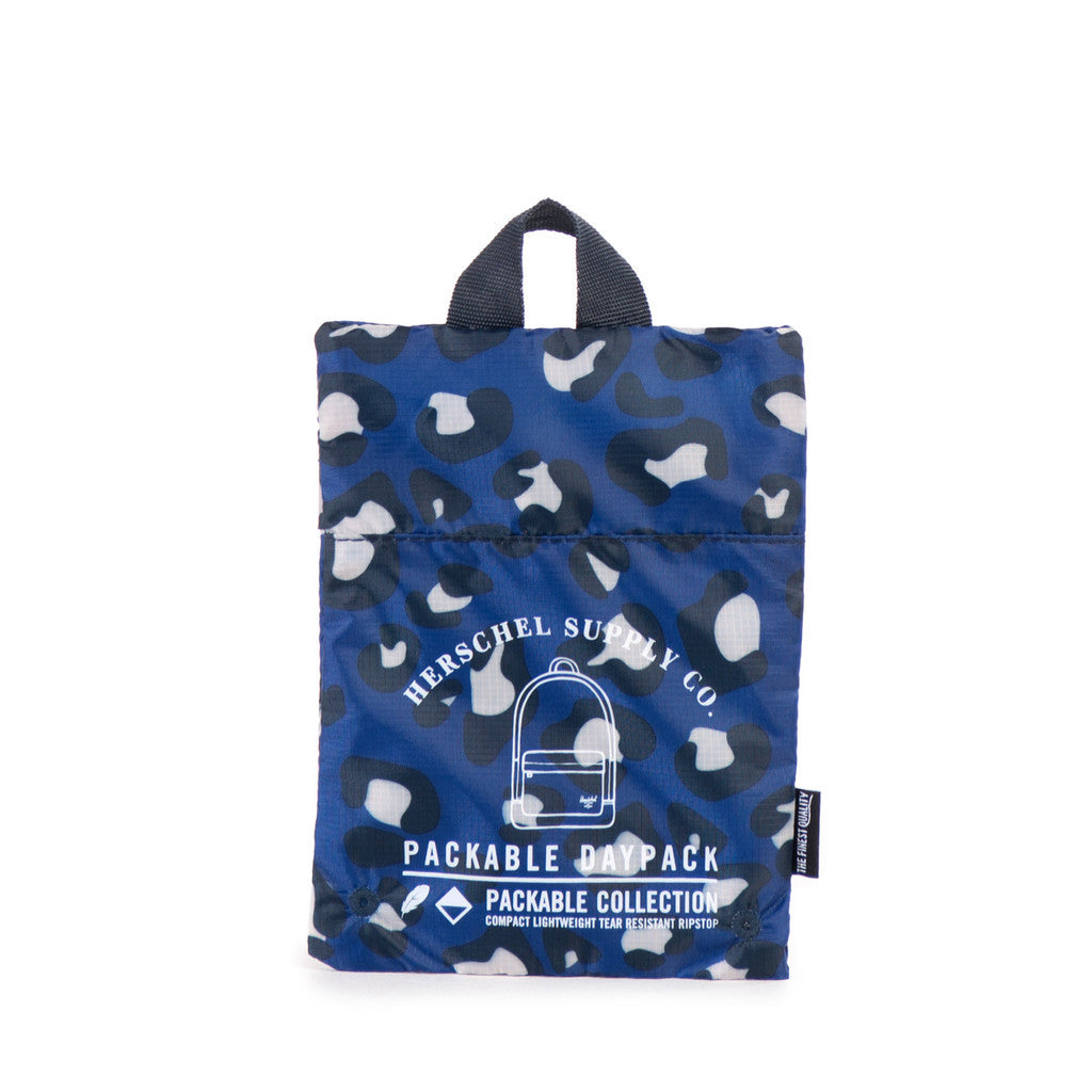 Herschel Supply Co. - Packable Daypack, Oversized Leopard Blue - The Giant Peach