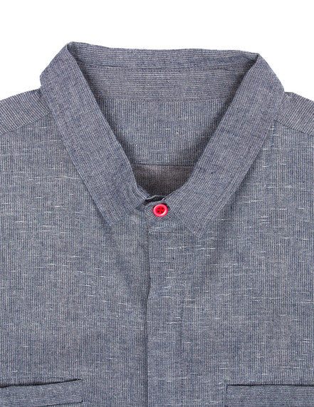 Akomplice VSOP - Patrick L/S Button Up Men's Shirt, Grey - The Giant Peach