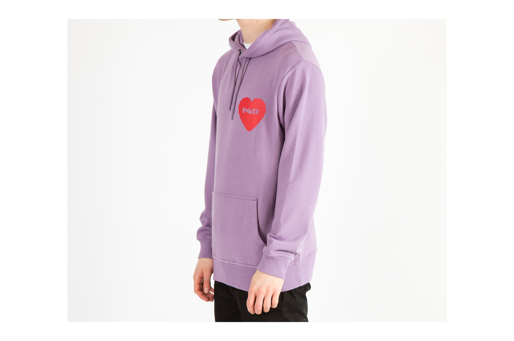 Poler - Heart Men's Hoodie, Lilac - The Giant Peach
