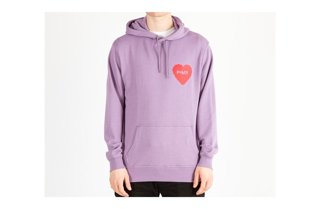 Poler - Heart Men's Hoodie, Lilac - The Giant Peach
