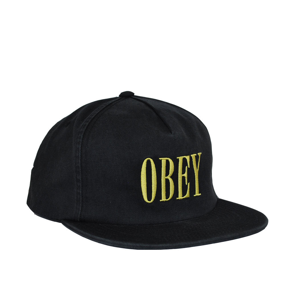 OBEY - Polly Men's Snapback, Black - The Giant Peach
