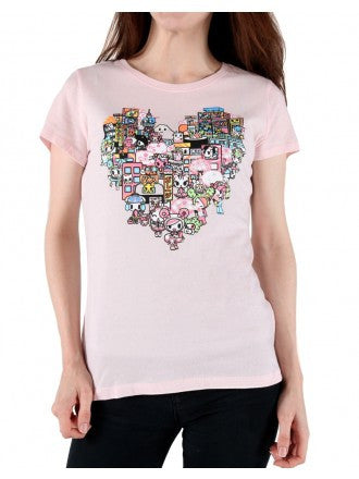 tokidoki - Pretty Harajuku Women's Tee, Pink - The Giant Peach