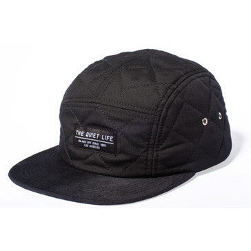 The Quiet Life - Quilted Men's 5 Panel Hat, Black - The Giant Peach
