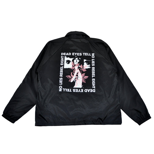 REBEL8 x BOW3RY - Dead Eyes Men's Coaches Jacket, Black - The Giant Peach
