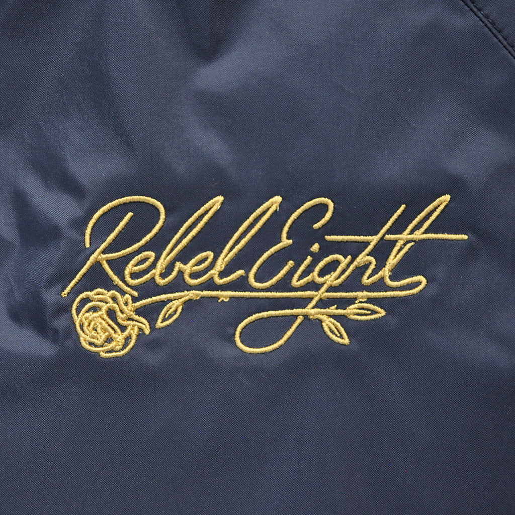 REBEL8 - Floret Embroidered Men's Anorak Jacket, Black - The Giant Peach