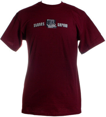 Stones Throw - Record Player Shirt, Dark Red - The Giant Peach