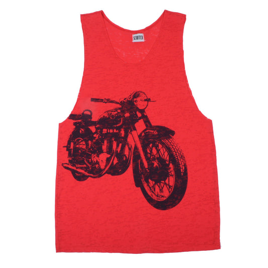 Scratch -  Born to be Wild Women's Sleeveless Burnout Tank, Red - The Giant Peach