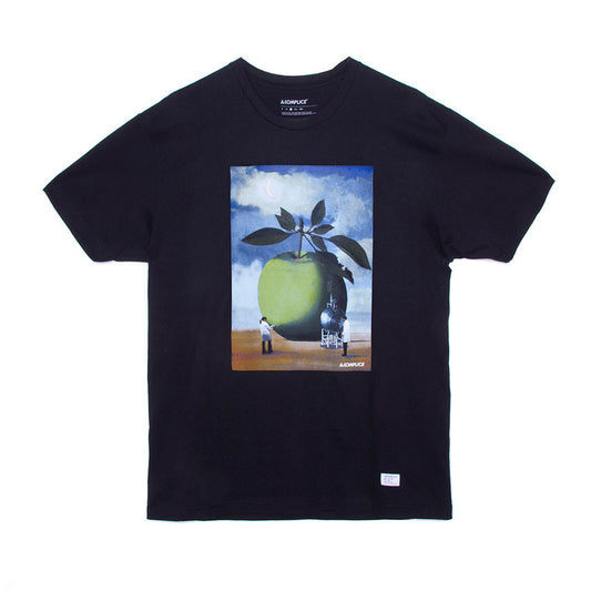 Akomplice - Rene Apple W.O.M.P. Men's Tee, Black - The Giant Peach