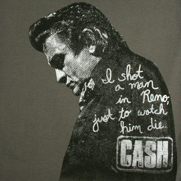 Johnny Cash Reno Johnny Cash - I Shot a Man In Reno Men's Shirt, Charcoal – The Giant Peach