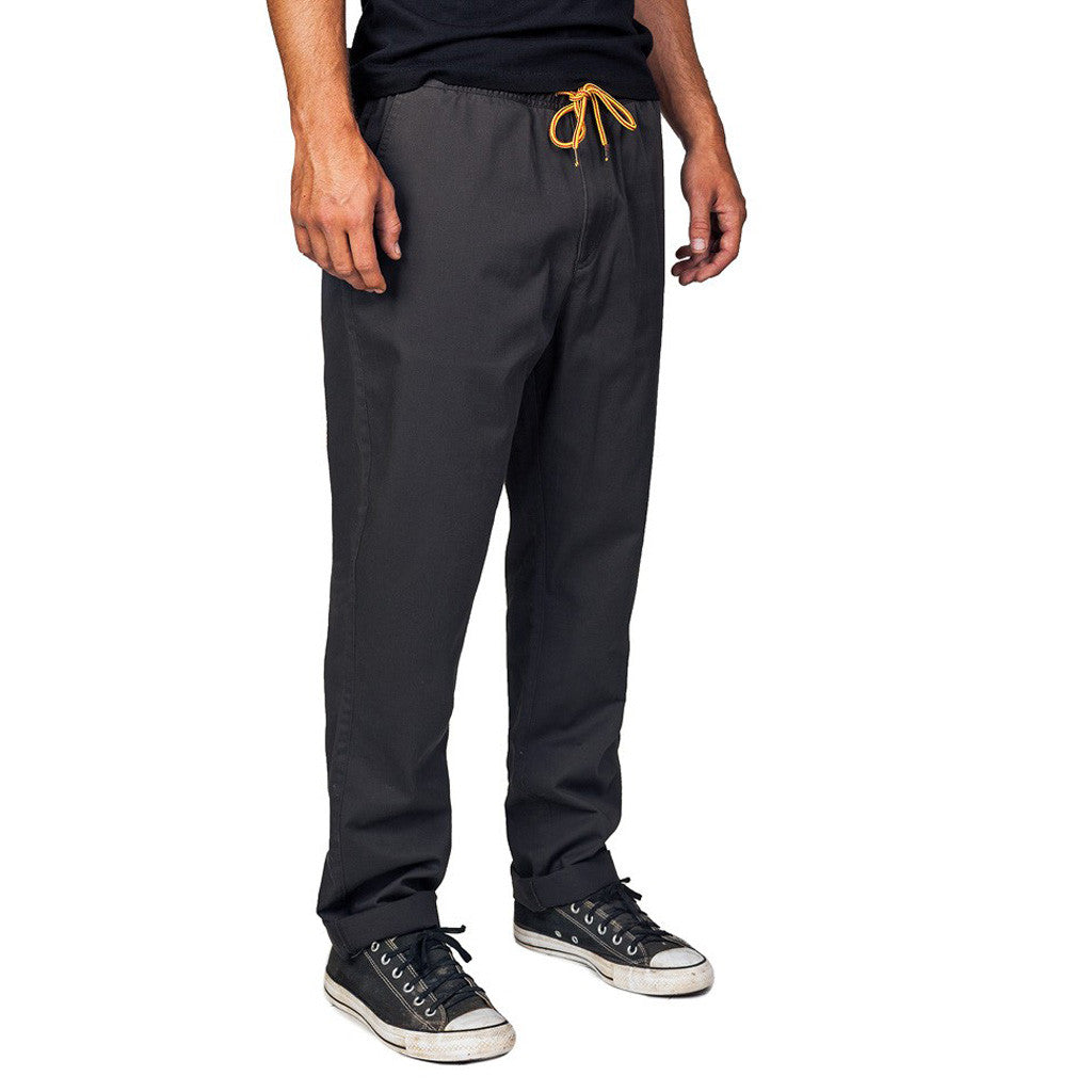 Brixton - Reserve Standard Fit Drawstring Men's Pants, Washed Black - The Giant Peach