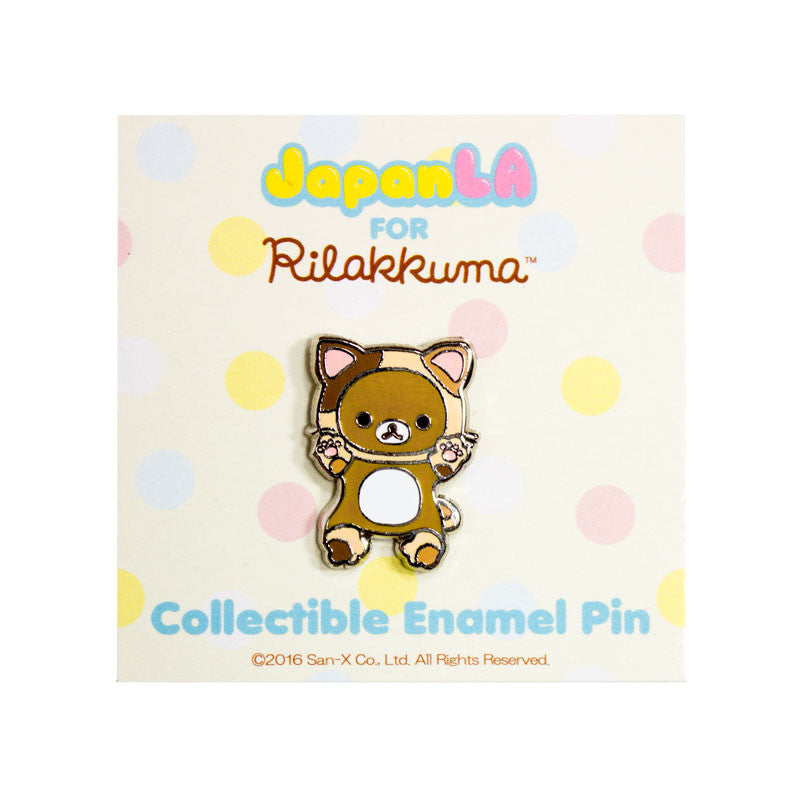 JapanLA - Relaxed Cat Enamel Pin - The Giant Peach