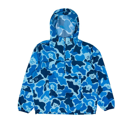 RIPNDIP - Nerm Camo Packable Men's Anorak Jacket, Blue Camo
