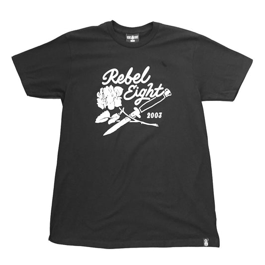 REBEL8 - Rose And Dagger Men's Shirt, Black - The Giant Peach