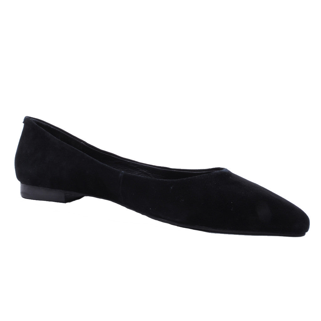 Jeffrey Campbell - Ruston Suede Pointed Flats, Black - The Giant Peach