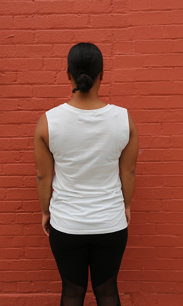 Scratch -  NYC Women's Sleeveless Tank, White