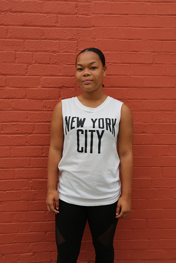 Scratch -  NYC Women's Sleeveless Tank, White