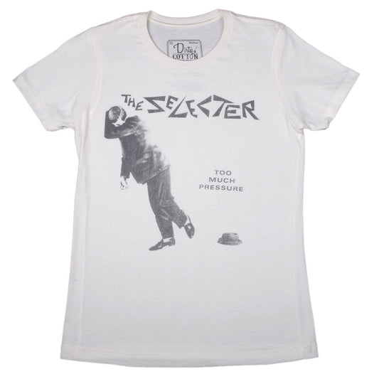 The Selecter - Too Much Pressure Junior's Shirt, Ecru - The Giant Peach