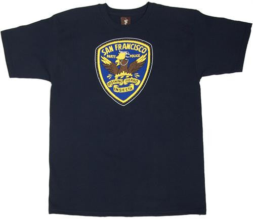 SuperFishal (Jeremy Fish) - Party Police Men's Shirt, Navy - The Giant Peach