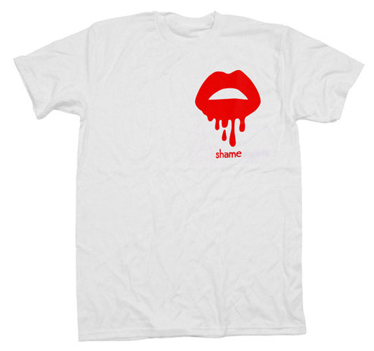 Madlib x Freddie Gibbs - Shame Men's Shirt, White w/Red print - The Giant Peach