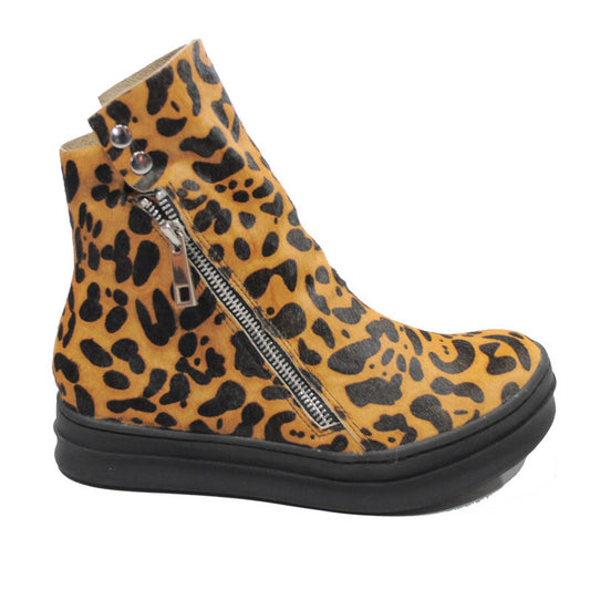 Jeffrey Campbell - Sci-Fi Fur Women's Sneaker, Tan Black Leopard - The Giant Peach