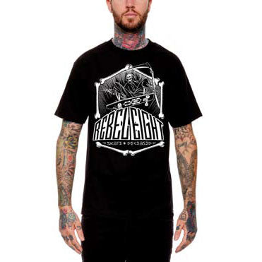 REBEL8 - Skate and Deceased  Men's Shirt, Black - The Giant Peach