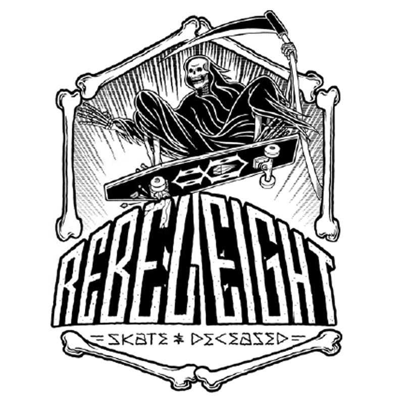 REBEL8 - Skate and Deceased  Men's Shirt, Black - The Giant Peach