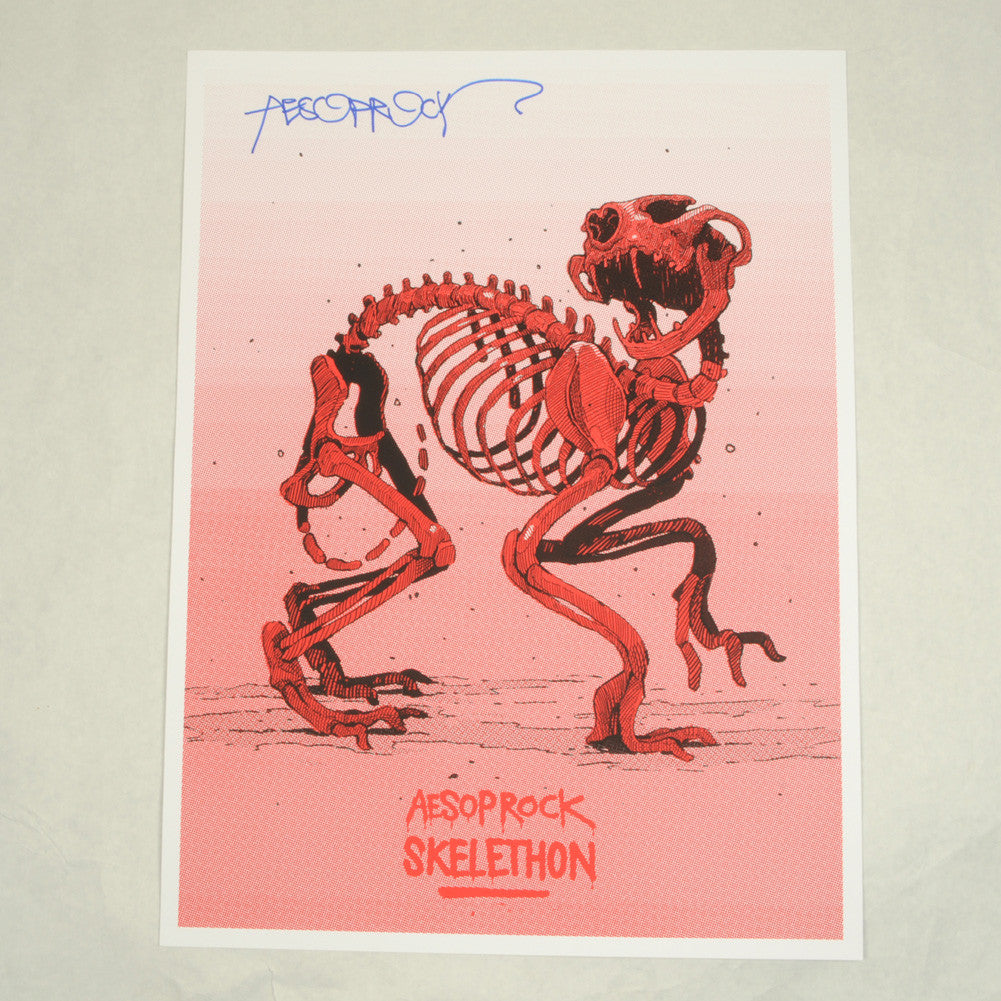 Aesop Rock - Skelethon Poster (autographed) - The Giant Peach