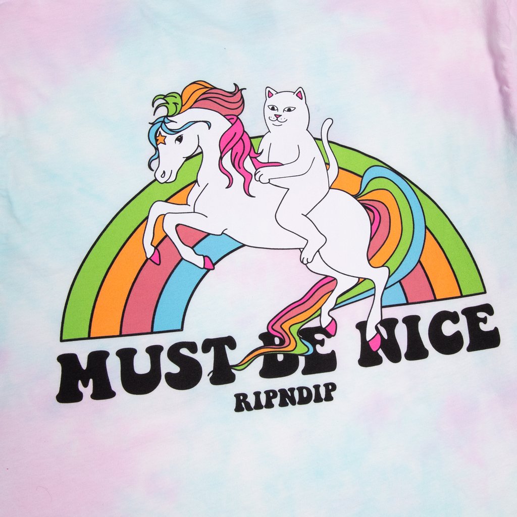 RIPNDIP - My Little Nerm Men's L/S Tee, Cotton Candy Tie Dye