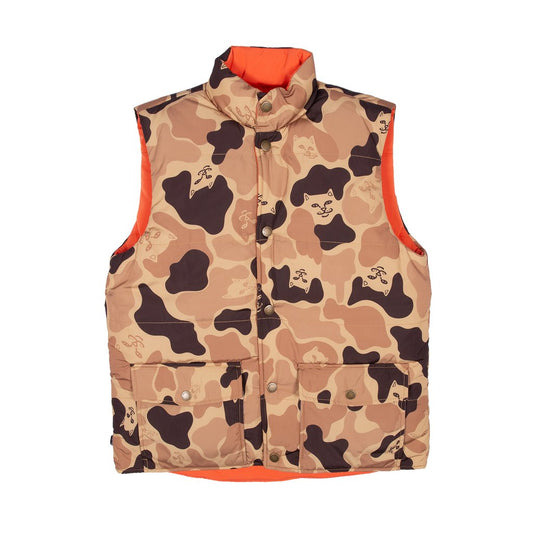 RIPNDIP - Nerm Camo Desert Camo Men's Reversible Vest, Camo/Orange