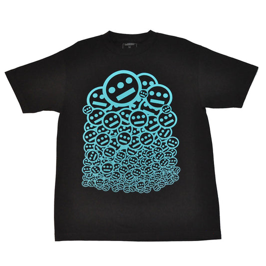 delHIERO - Stacked Men's Shirt, Black/Teal - The Giant Peach