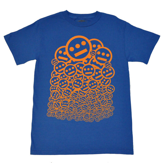 delHIERO - Stacked Men's Shirt, Royal/Orange - The Giant Peach
