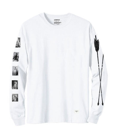 Akomplice - Stand With Standing Rock Men's L/S Tee, White - The Giant Peach