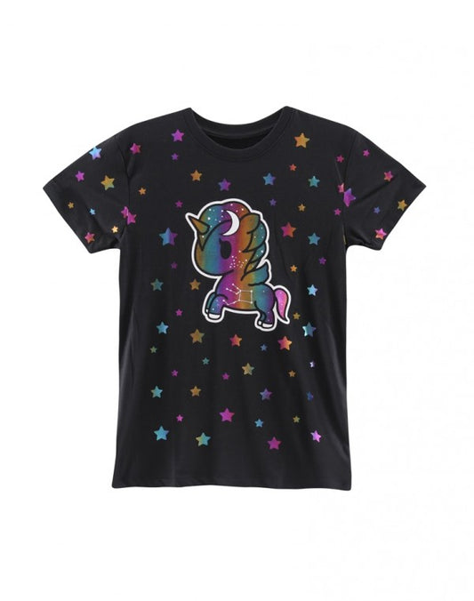 tokidoki - Star Studded Women's  Boy Fit Tee, Black