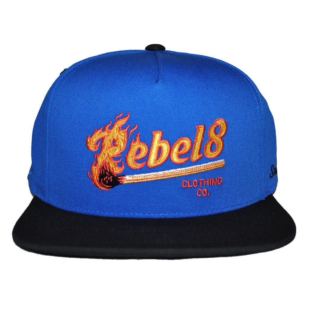 REBEL8 - Strike First Snapback Hat, Royal - The Giant Peach