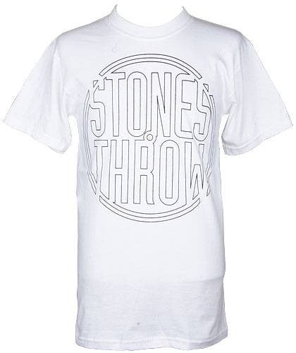 Stones Throw - Outline Logo Shirt, White - The Giant Peach