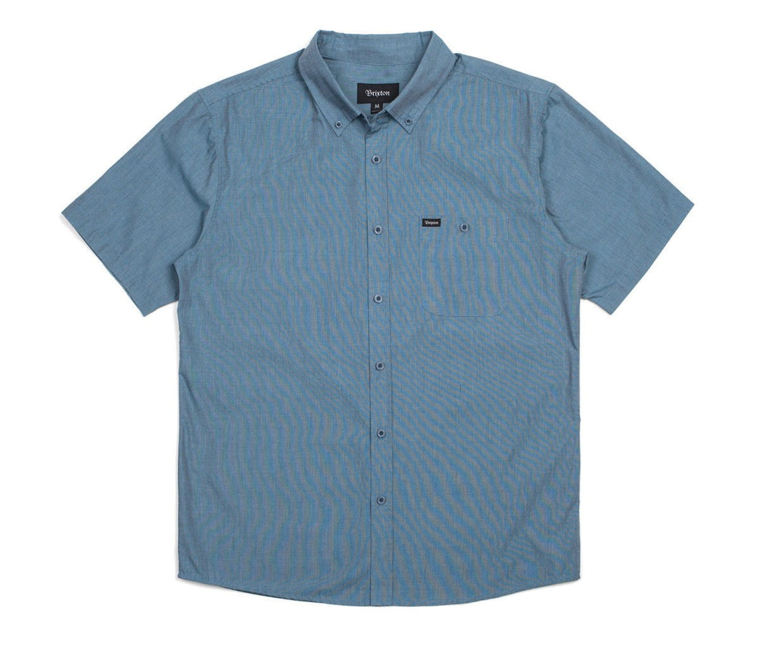 Brixton - Central Men's S/S Woven Shirt, Heather Steel – The Giant Peach