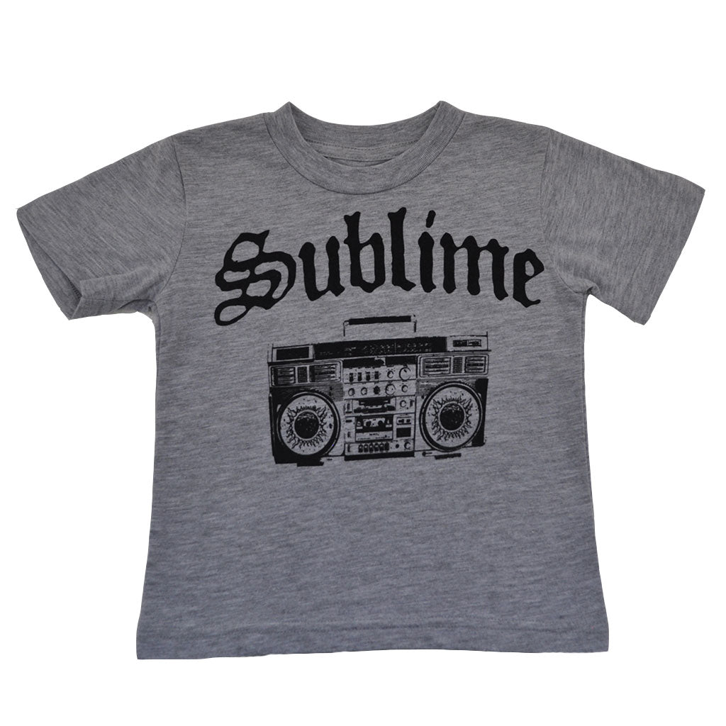 Sublime - Boombox Toddler Tee, Heather Grey - The Giant Peach