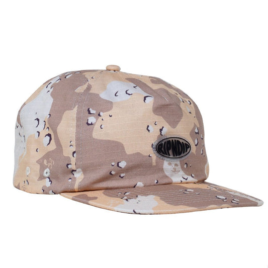 RIPNDIP - Nerm Camo 5 Panel Hat, Choc Chip Camo