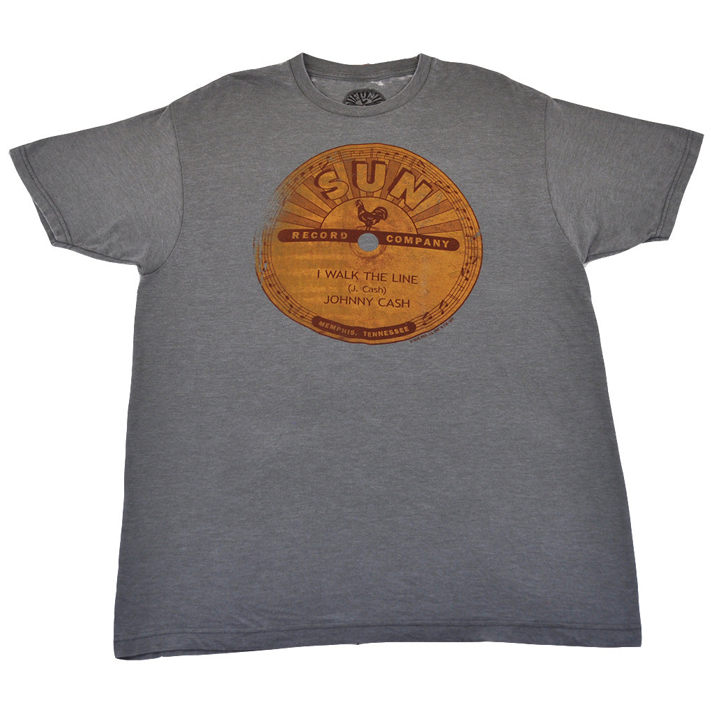 Johnny Cash - Sun Record Company Men's Shirt, Heather Grey - The Giant Peach