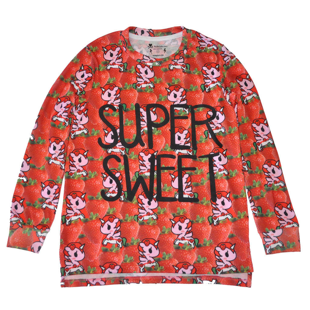 tokidoki - Super Sweet Women's L/S Shirt, Red - The Giant Peach