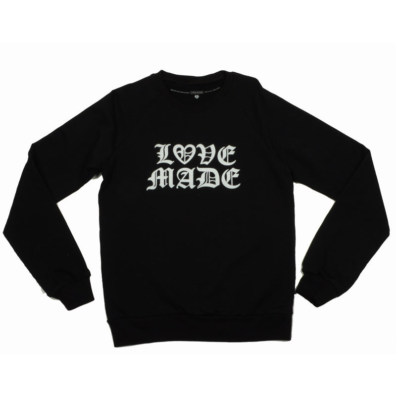 Lovemade - Thug Made Women's Crewneck Sweatshirt, Black - The Giant Peach