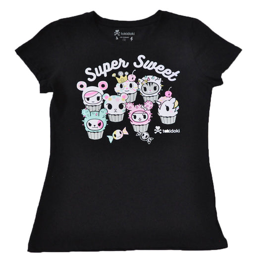 tokidoki - Sweet Cakes Women's Tee, Black - The Giant Peach