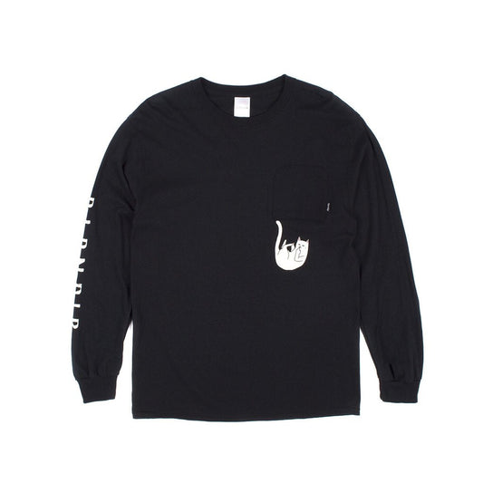 RIPNDIP - Falling for Nermal Men's L/S Shirt, Black - The Giant Peach