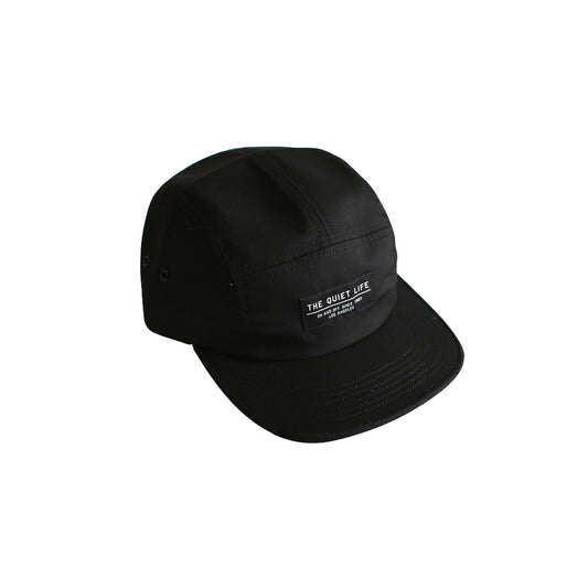 The Quiet Life - Foundation Men's 5 Panel Camper Hat, Black - The Giant Peach