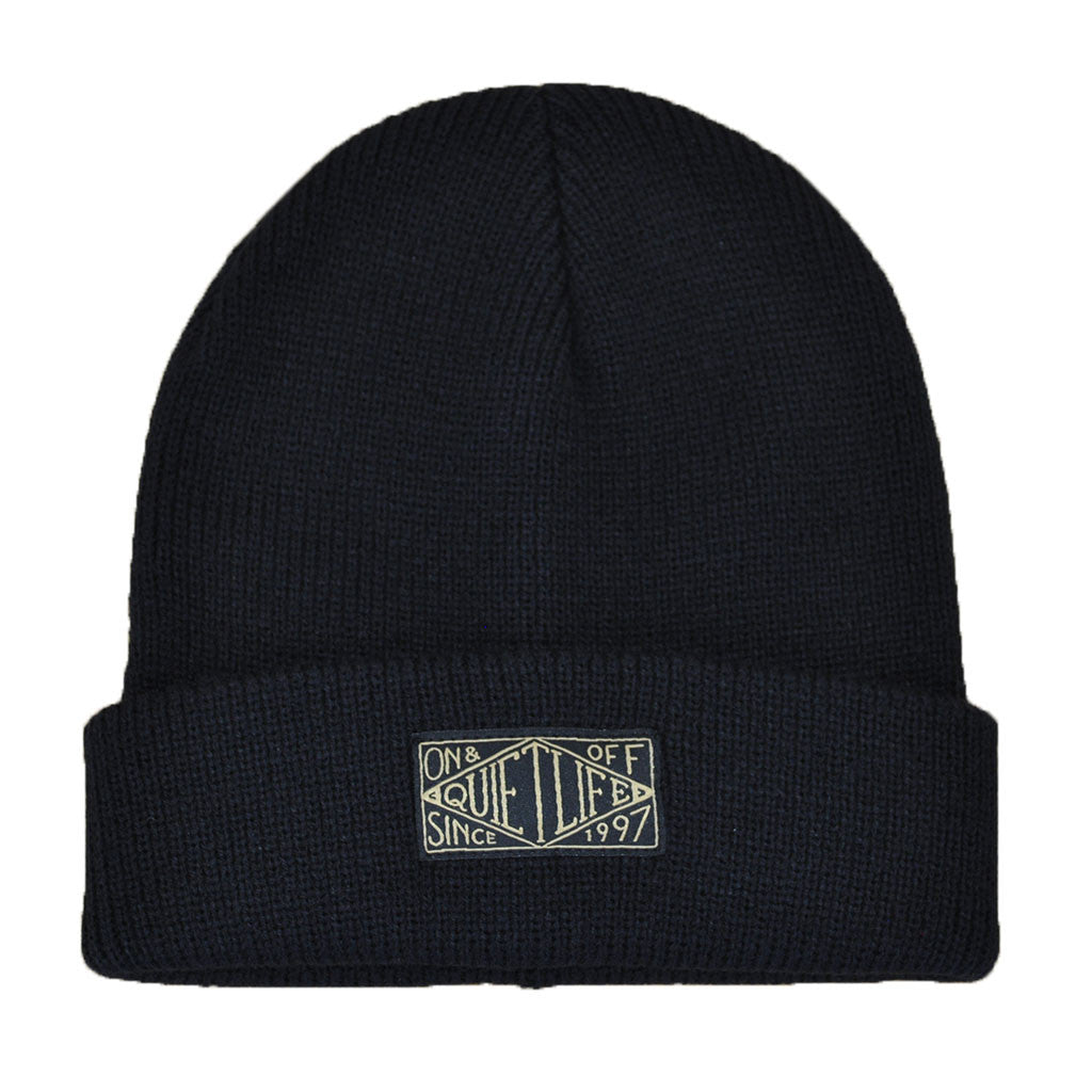 The Quiet Life - Gold Label Beanie, Black - The Giant Peach