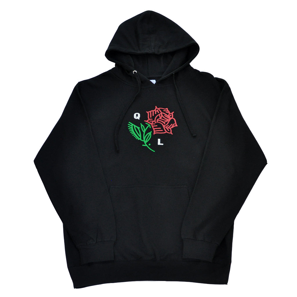 The Quiet Life - Rose Pullover Men's Hoodie, Black - The Giant Peach