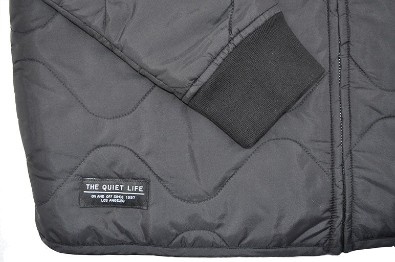 The Quiet Life - Waves Men's Shell Jacket, Black - The Giant Peach