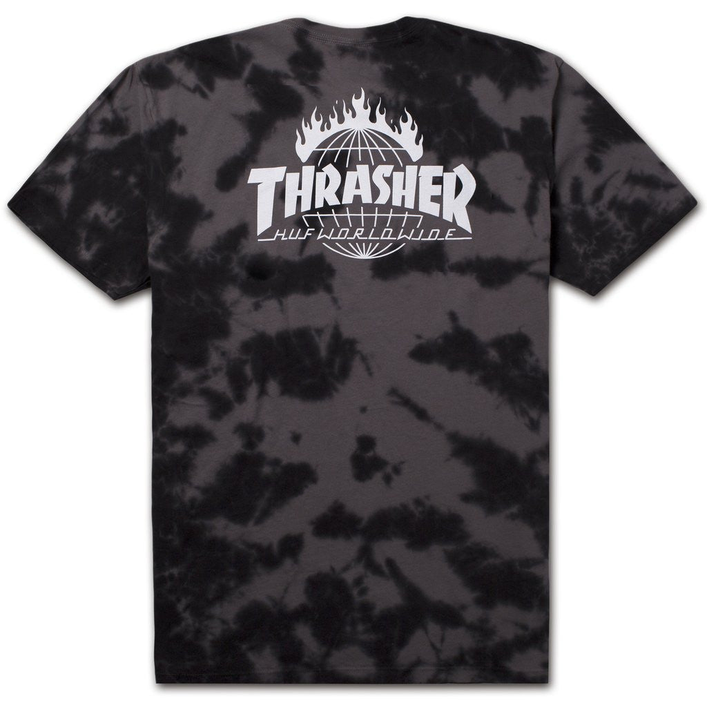 HUF x Thrasher TDS Crystal Wash Men's Tee, Black – The Giant Peach